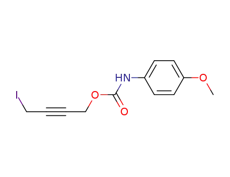Molecular Structure of 14313-51-0 (4-Methoxyphenylcarbamic acid 4-iodo-2-butynyl ester)