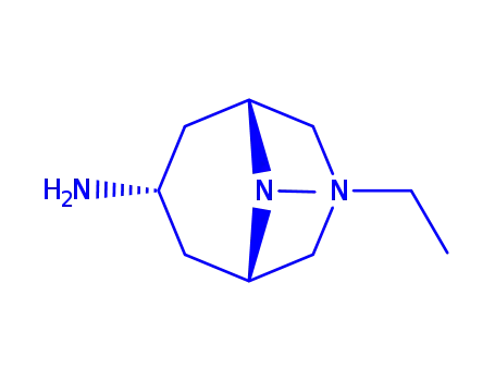 Molecular Structure of 161867-86-3 (3,9-Diazabicyclo[3.3.1]nonan-7-amine,3-ethyl-9-methyl-,exo-(9CI))