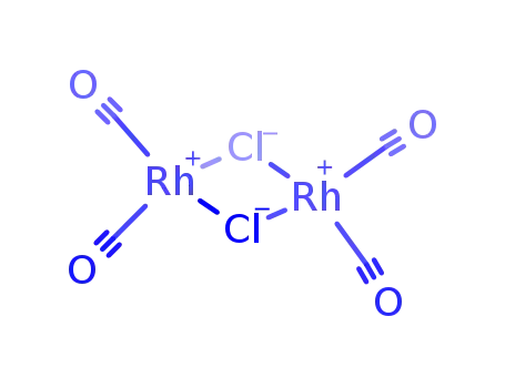 Molecular Structure of 14404-25-2 (DICARBONYL(CHLORO)RHODIUM(I), DIMER)
