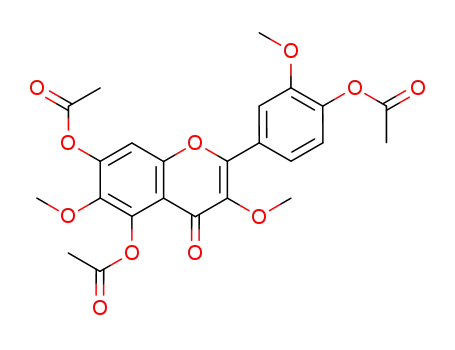 Molecular Structure of 14397-69-4 (5,7-Bis(acetyloxy)-2-[4-(acetyloxy)-3-methoxyphenyl]-3,6-dimethoxy-4H-1-benzopyran-4-one)
