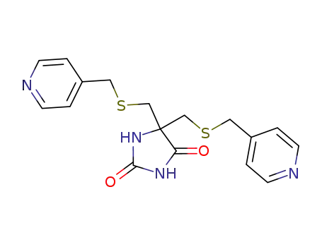5,5-bis{[(pyridin-4-ylmethyl)sulfanyl]methyl}imidazolidine-2,4-dione