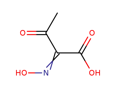 Molecular Structure of 14352-66-0 (Butanoic acid, 2-(hydroxyimino)-3-oxo- (9CI))