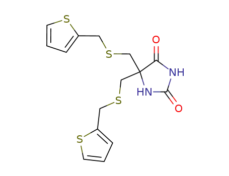 5,5-bis{[(thiophen-2-ylmethyl)sulfanyl]methyl}imidazolidine-2,4-dione