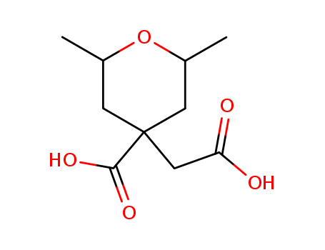 2H-Pyran-4-aceticacid, 4-carboxytetrahydro-2,6-dimethyl- cas  13335-38-1