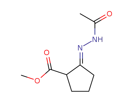 Molecular Structure of 143391-47-3 (Cyclopentanecarboxylic acid, 2-(acetylhydrazono)-, methyl ester, (E)- (9CI))