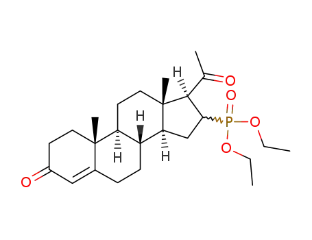 Molecular Structure of 14413-05-9 (diethyl (3,20-dioxopregn-4-en-16-yl)phosphonate)