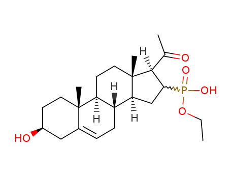 Phosphonicacid, (3b-hydroxy-20-oxopregn-5-en-16-yl)-,monoethyl ester (8CI) cas  14413-03-7