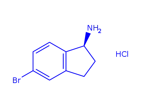 Molecular Structure of 1443238-61-6 (1H-Inden-1-amine,5-bromo-2,3-dihydro-,hydrochloride(1:1),(1R)-)