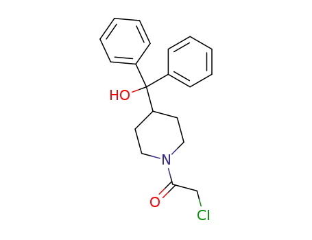 Molecular Structure of 143-85-1 (2-chloro-1-{1-[hydroxy(diphenyl)methyl]piperidin-4-yl}ethanone)