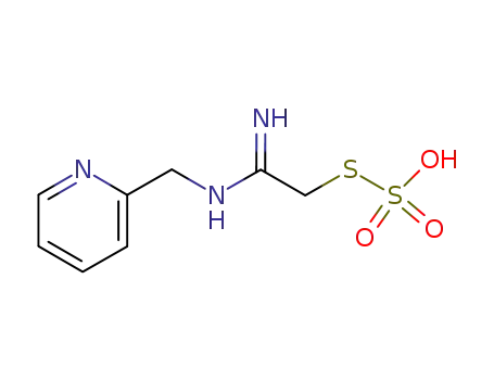 Molecular Structure of 13338-55-1 (S-{(2Z)-2-amino-2-[(pyridin-2-ylmethyl)imino]ethyl} hydrogen sulfurothioate)