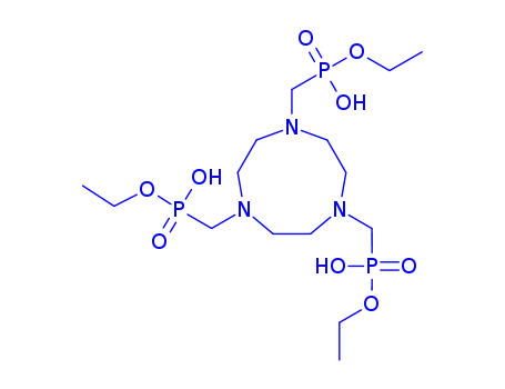 Molecular Structure of 133587-14-1 (1,4,7-triazacyclononane-N,N',N''-tris(methylenephosphonate monoethyl ester))