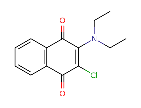 Molecular Structure of 14422-77-6 (2-chloro-3-(diethylamino)naphthalene-1,4-dione)