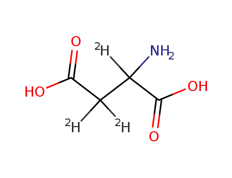 Molecular Structure of 14341-75-4 (DL-ASPARTIC-2,3,3-D3 ACID)