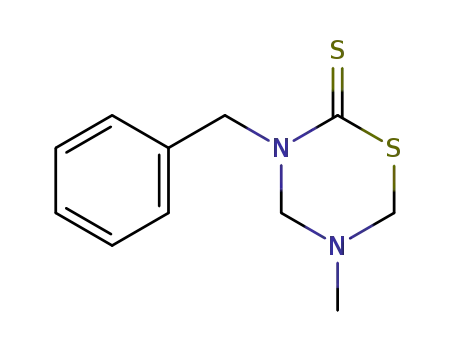 Molecular Structure of 14318-39-9 (3-benzyl-5-methyl-1,3,5-thiadiazinane-2-thione)