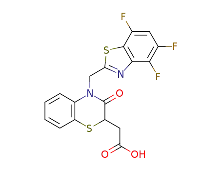 3,4-Dihydro-3-oxo-4-((4,5,7-trifluoro-2-benzothiazolyl)methyl)-2H-1,4-benzothiazine-2-acetic acid