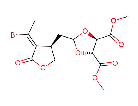 (4R,5R)-2-{(R)-4-[1-Bromo-eth-(Z)-ylidene]-5-oxo-tetrahydro-furan-3-ylmethyl}-[1,3]dioxolane-4,5-dicarboxylic acid dimethyl ester
