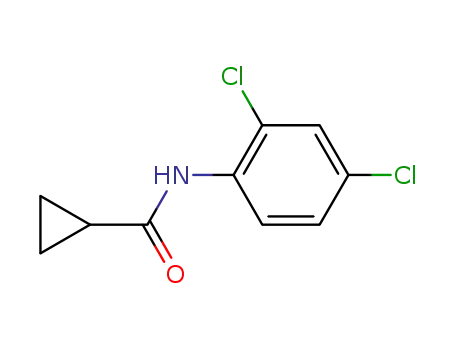 Molecular Structure of 14372-03-3 (N-(2,4-dichlorophenyl)cyclopropanecarboxamide)