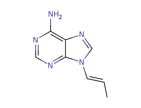 Molecular Structure of 1446486-33-4 ((E)-9-(prop-1-en-1-yl)-9H-purin-6-amine)