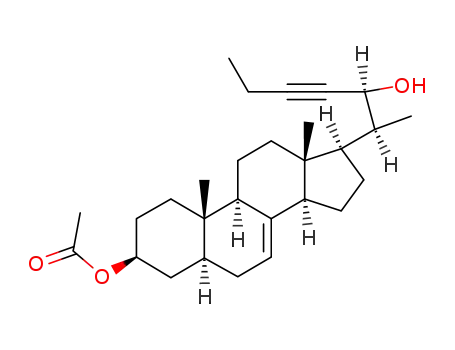 3β-Acetoxy-27-nor-5α-cholesten-(7)-in-(23)-ol-(22)