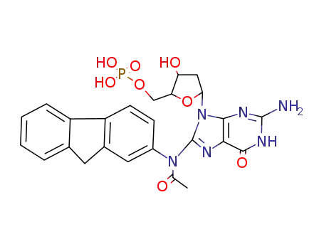 Molecular Structure of 14490-86-9 (8-(N-fluoren-2-ylacetamido)-2'-deoxyguanosine 5'-monophosphate)