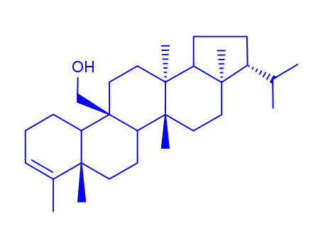 Molecular Structure of 145103-37-3 (A'-Neo-24,25,26,28-tetranorgammacer-3-ene-9-methanol,5,13,17-trimethyl-, (5b,8a,9b,10a,13a,14b,17a,18b)-)