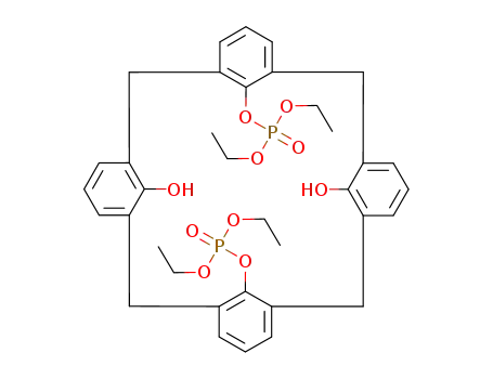 Molecular Structure of 145237-28-1 (O,O-BIS(DIETHOXYPHOSPHORYL)CALIX[4!ARENE, 97)