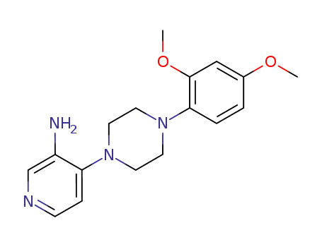 Molecular Structure of 14549-67-8 (1-(3-Amino-4-pyridyl)-4-(2,4-dimethoxyphenyl)piperazine)