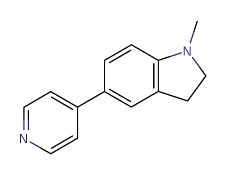 Molecular Structure of 1453-83-4 (1-METHYL-5-(4-PYRIDINYL)INDOLINE)