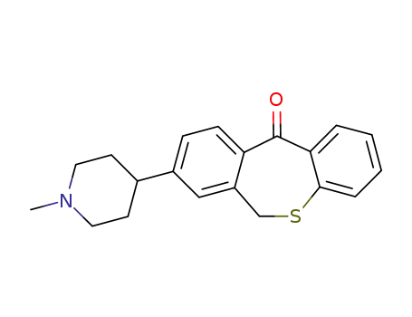Molecular Structure of 124644-94-6 (8-(1-methyl-4-piperidyl)dibenzo<b,e>thiepin-11(6H)-one)