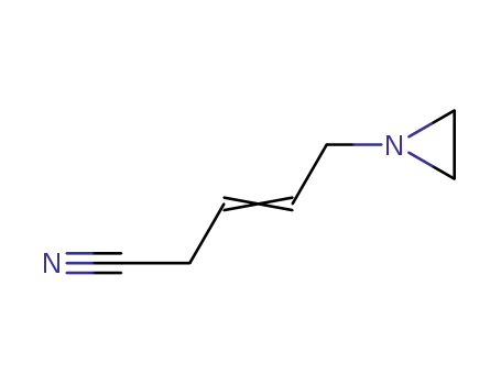 Molecular Structure of 74411-28-2 (3-Pentenenitrile,5-(1-aziridinyl)-(9CI))