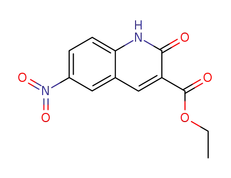 Molecular Structure of 85870-48-0 (6-Nitro-2-oxo-1,2-dihydro-quinoline-3-carboxylic acid ethyl ester)