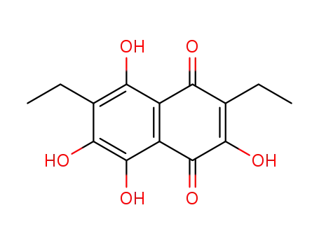 2,5,7,8-tetrahydroxy-3,6-diethyl-1,4-naphthoquinone