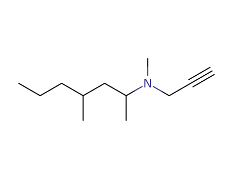 Molecular Structure of 14527-03-8 (N,4-dimethyl-N-(prop-2-yn-1-yl)heptan-2-amine)
