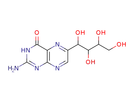Molecular Structure of 13392-23-9 (2-amino-4-hydroxy-6-(1,2,3,4-tetrahydroxybutyl)pteridine)