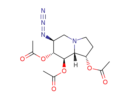 1,7,8-Indolizinetriol, 6-azidooctahydro-, triacetate (ester), 1S-(1.alpha.,6.beta.,7.alpha.,8.beta.,8a.beta.)-