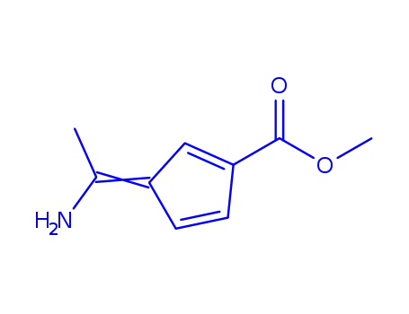 Molecular Structure of 14469-78-4 (3-(1-Aminoethylidene)-1,4-cyclopentadiene-1-carboxylic acid methyl ester)