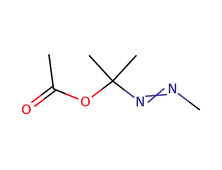 Molecular Structure of 13369-65-8 (2-[(E)-methyldiazenyl]propan-2-yl acetate)