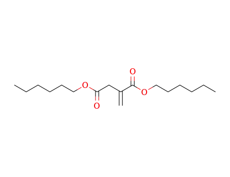 Molecular Structure of 13401-98-4 (dihexyl 2-methylidenebutanedioate)