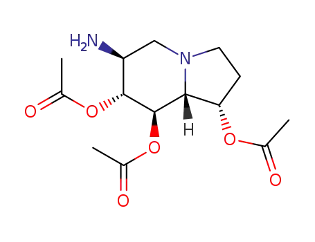 1,7,8-Indolizinetriol, 6-aminooctahydro-, triacetate (ester), 1S-(1.alpha.,6.beta.,7.alpha.,8.beta.,8a.beta.)-
