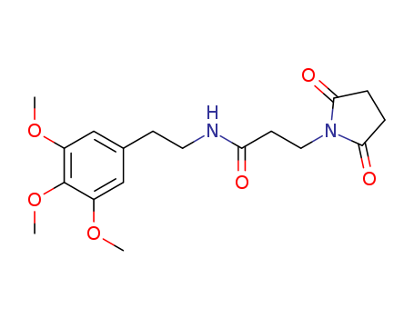 1-Pyrrolidinepropanamide,2,5-dioxo-N-[2-(3,4,5-trimethoxyphenyl)ethyl]- cas  14527-73-2