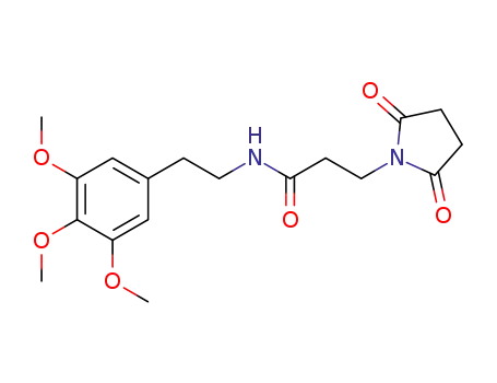 Molecular Structure of 14527-73-2 (3-(2,5-dioxopyrrolidin-1-yl)-N-[2-(3,4,5-trimethoxyphenyl)ethyl]propanamide)