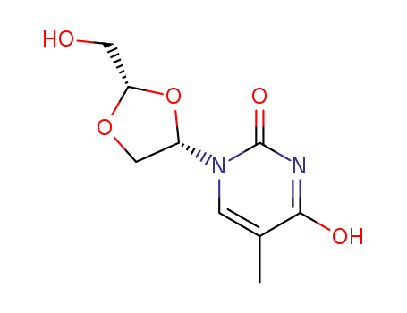 1-((2S,4S)-2-(HYDROXYMETHYL)-1,3-DIOXOLAN-4-YL)-5-METHYL-2,4(1H,3H)-PYRIMIDINEDIONECAS