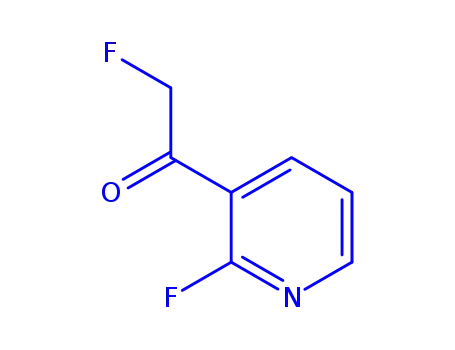 Molecular Structure of 145005-30-7 (Ethanone, 2-fluoro-1-(2-fluoro-3-pyridinyl)- (9CI))