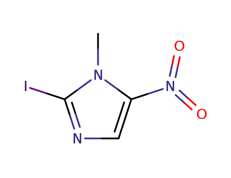 Molecular Structure of 13369-87-4 (2-iodo-1-methyl-5-nitro-1H-imidazole)