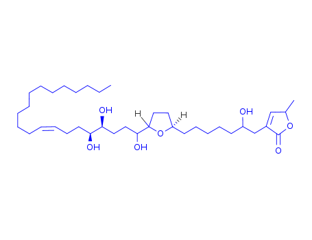 2(5H)-Furanone,3-[2-hydroxy-7-[tetrahydro-5-(1,4,5-trihydroxy-8-heneicosenyl)-2-furanyl]heptyl]-5-methyl-(9CI)