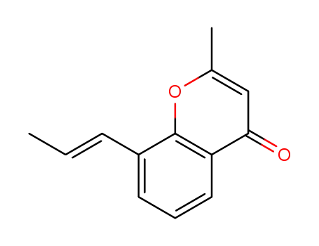 Molecular Structure of 921588-24-1 (4H-1-Benzopyran-4-one, 2-methyl-8-(1E)-1-propen-1-yl-)