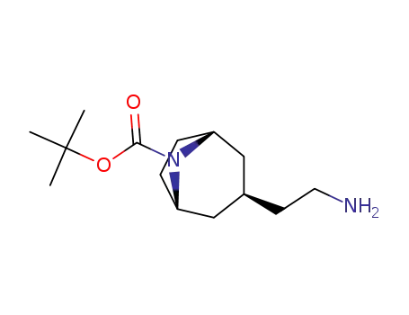 Molecular Structure of 354818-42-1 (tert-Butyl exo-3-(2-aminoethyl)-8-azabicyclo[3.2.1]octane-8-carboxylate)