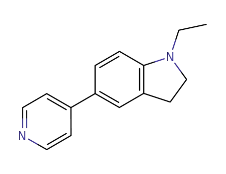Molecular Structure of 1453-85-6 (1-ETHYL-5-(4-PYRIDINYL)INDOLINE)