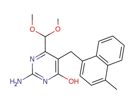 2-amino-6-(dimethoxymethyl)-5-[(4-methylnaphthalen-1-yl)methyl]pyrimidin-4(1H)-one