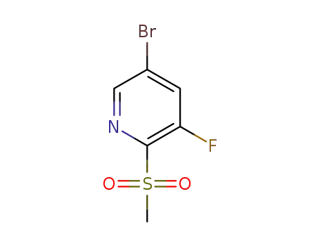 Molecular Structure of 1446002-35-2 (5-broMo-3-fluoro-2-(Methylsulfonyl)pyridine)